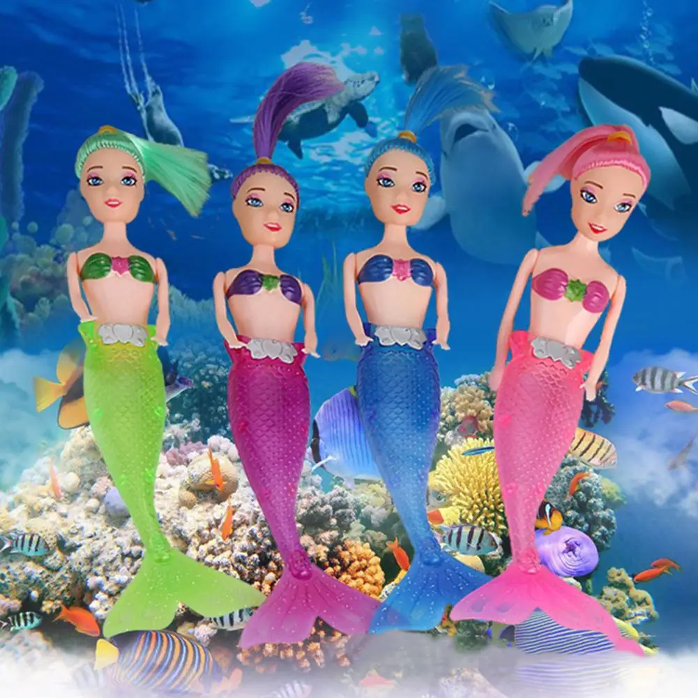 

Led Mermaid Doll Toy Glowing Waterproof Flash LED Light Swimming Mermaid Princess Doll Baby Kid Girls Toy Random Color