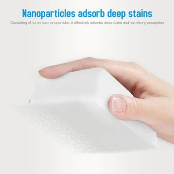 

New 100Pcs Magic Sponge Eraser Sponge Melamine Foam Cleaner for Kitchen Office Bathroom Cleaning Sponges 10x6x2cm