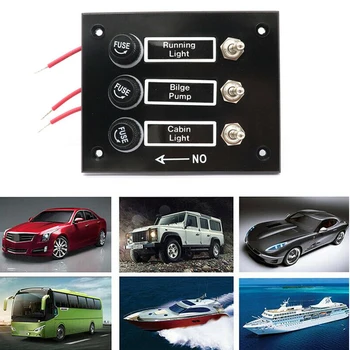 

12-24V 3/6 Gang ON-OFF Toggle Switch Panel Dual USB Socket Charger LED Voltmeter Power Outlet for Car Boat Marine RV Truck SUV