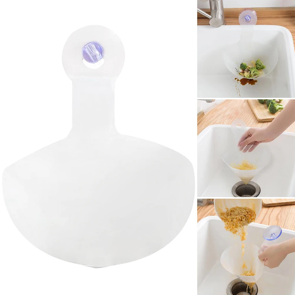 Foldable Kitchen Filter Simple Sink Stopper Self-standing Sink Stopper Anti-Blocking Device Draining Water Cleaning Kitchen Bath