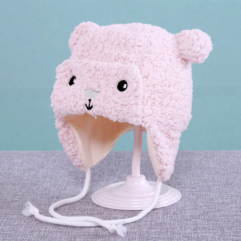 

Cute Newborn Winter Baby Kids Hats Girls Toddler Boy Winter Hat Photography Props Children Cartoon Bear Ear Earmuffs Beanie Cap
