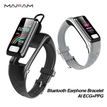 Смарт часы MAFAM H207 блютуз наушники фитнес браслет умные часы bluetooth наушники смарт часы мужские женские блютуз гарнитура часы смарт браслет здоровья гарнитура Bluetooth часы умные наушники блютуз часы телефон ECG