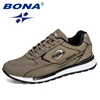 BONA – chaussures de course en cuir pour hommes, baskets de sport légères à lacets, décontractées et à la mode, d'entraînement en plein air, nouvelle collection ► Photo 1/6