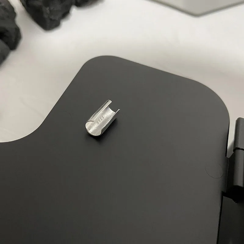 FOXANRY Prevent Allergy 925 Sterling Silver Earrings Fashion Vintage Simple Design Smooth Geometric Party Jewelry 1 PCS Ear Clip - Image 3