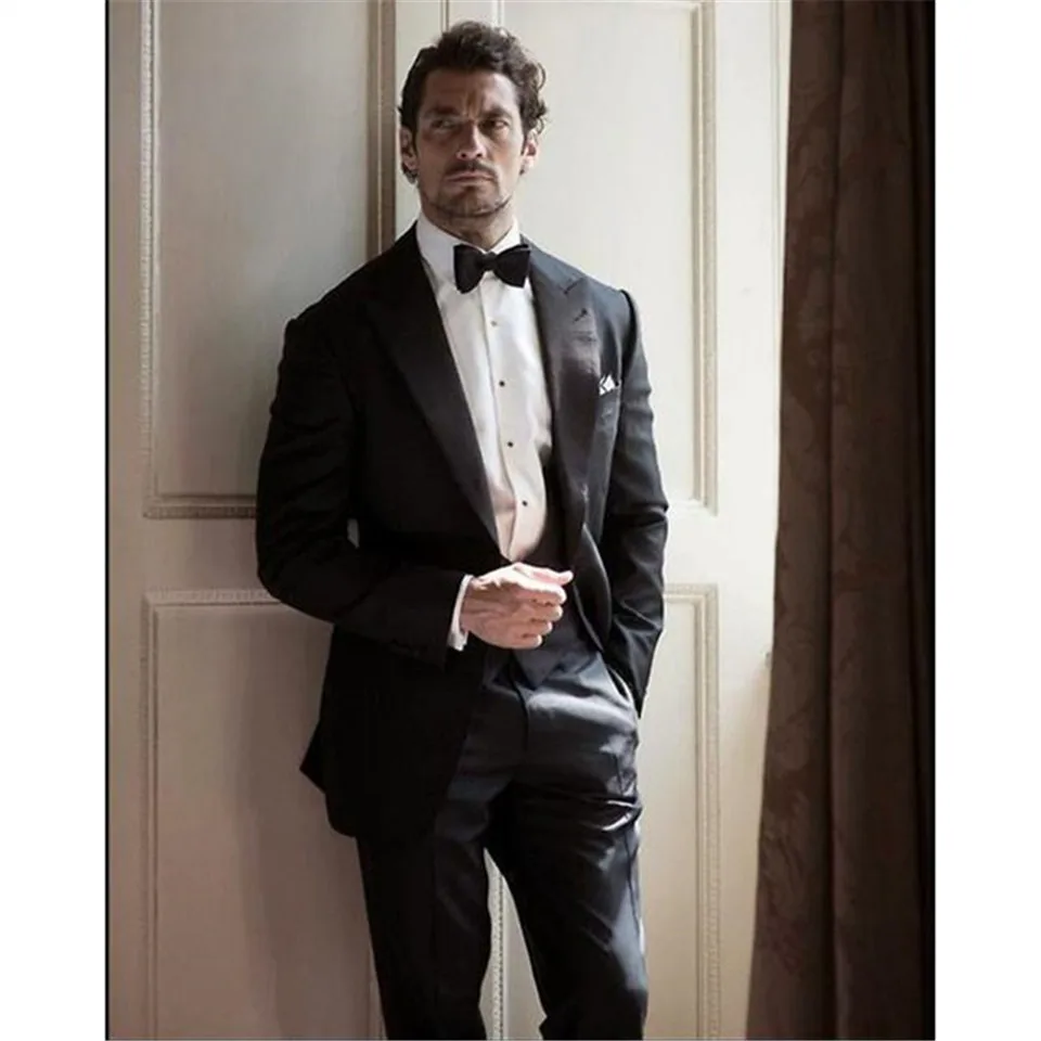 Классический мужской костюм смокинг Noivo Terno Slim Fit Easculino вечерние костюмы для мужчин смокинги для жениха черные свадебные остроконечные лацканы Tw - Цвет: Style and color
