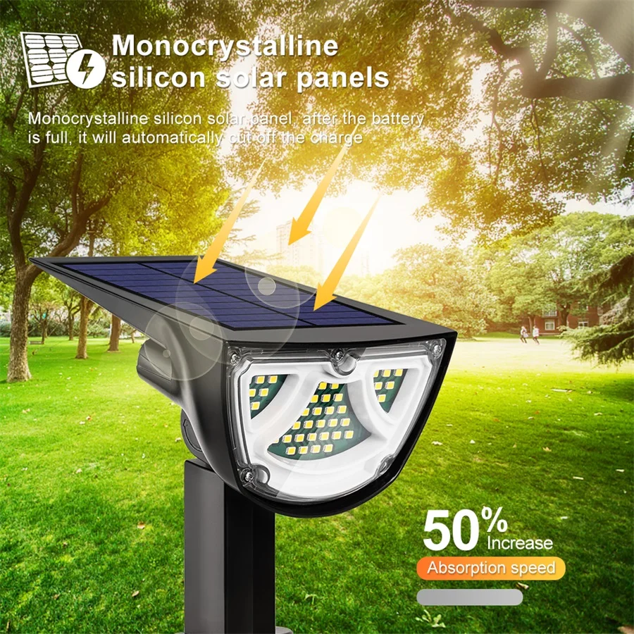 108 92 43LED Solar landscape spotlights outdoor waterproof Garden lamp for Yard street wall lights cool warm light 3 modes solar garden lanterns