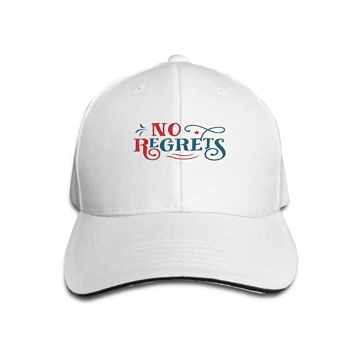 Унисекс стиль Strapback шляпа бейсбольная Кепка не жалеем забавная Цитата рисованная винтажная печатная сумка плакаты не жалеем забавная цитата