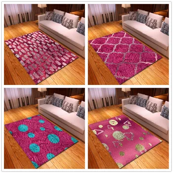 

Cartoon Pink Series Carpets Anti-slip Flannel Carpets Kids Play Mat Girls Room Decorative Area Rugs Living Room Rug and Carpet