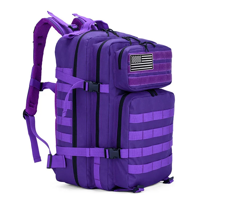 Purple 45L большой емкости военный рюкзак тактический рюкзак для мужчин походная сумка для путешествий Альпинизм Туризм Mochila Blaso XA809WA - Цвет: Purple