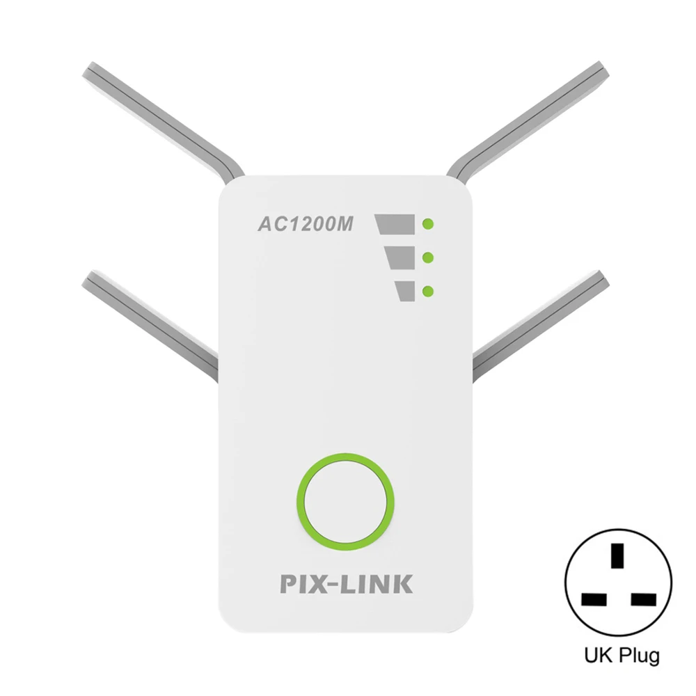 2,4G/5G WiFi усилитель сигнала для ретранслятора двухдиапазонный AP 1200 Мбит/с беспроводной расширитель усилитель роутера - Цвет: White