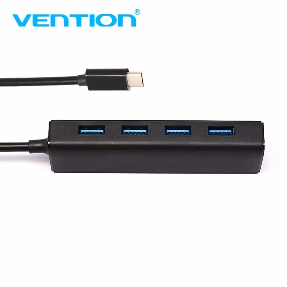 Vention Тип с разъемами типа C и 4-Порты и разъёмы USB 3,0 концентратор высокой Скорость Трансмиссия GL 3520 чип концентратор переходник разветвитель Портативный для ноутбука Macbook