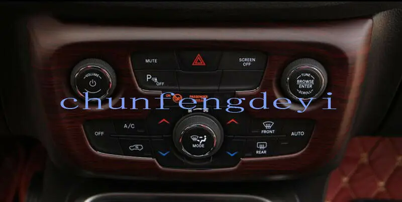 Для Jeep Compass персикового дерева зерна Кондиционер Регулировка рамки панели автомобильные аксессуары