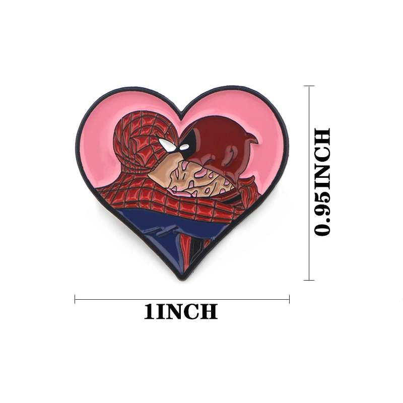 P3974 Dongmanli Дэдпул эмаль булавки забавные металлические броши для женщин модные лацканы рюкзак сумки значок подарки