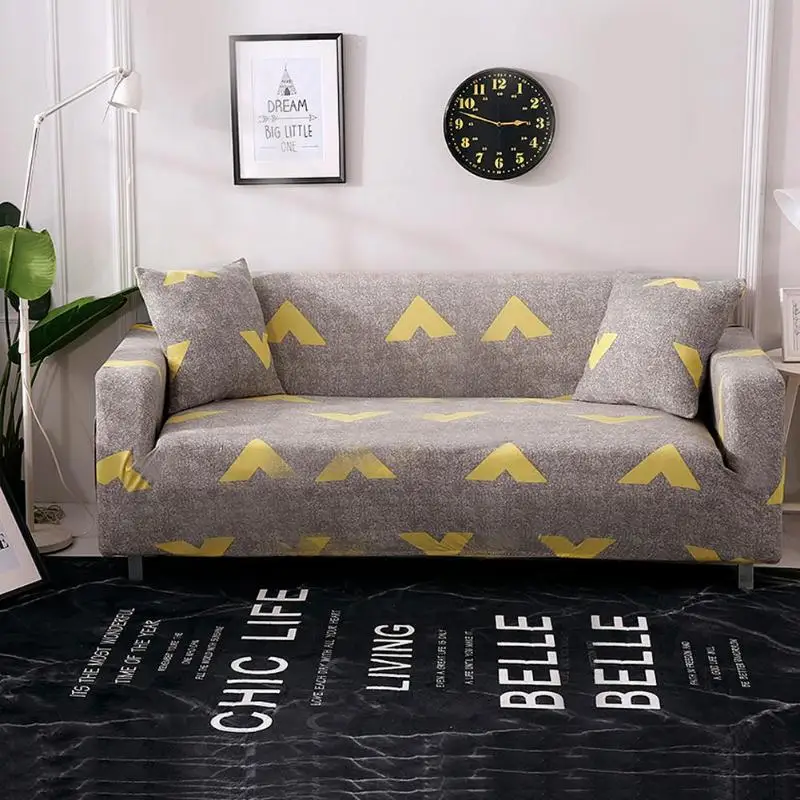Тонкие эластичные чехлы с 2 наволочками стрейч цветной узор полиэфирный чехол для дивана волокна чехлы на кресла домашний текстиль