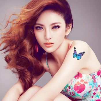 

24 Sheets Colorful 3D Butterfly Tattoo Stickers Waterproof Temporary Body Decals for Party Kids