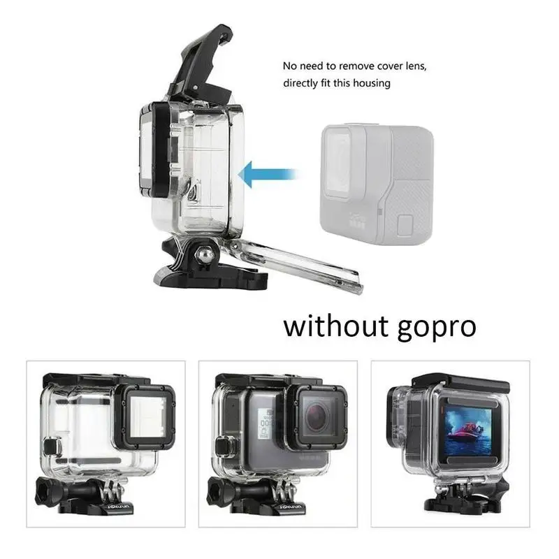 Водонепроницаемый чехол для подводной защиты для камеры Gopro 6 5 7 красный набор аксессуаров Hero V7C6