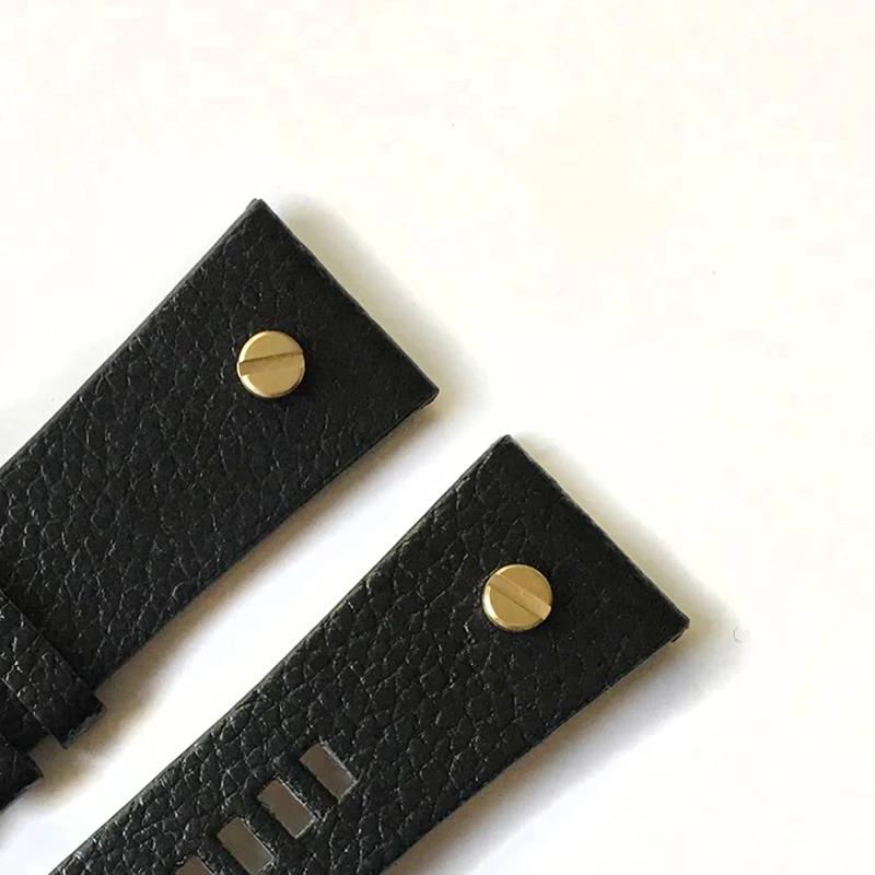 TOP watchband for DIESEL DZ7313 DZ7333 DZ7311 DZ7371 watch strap cow leather with gold rivet 22 24 26 27 28 30mm genuine leather