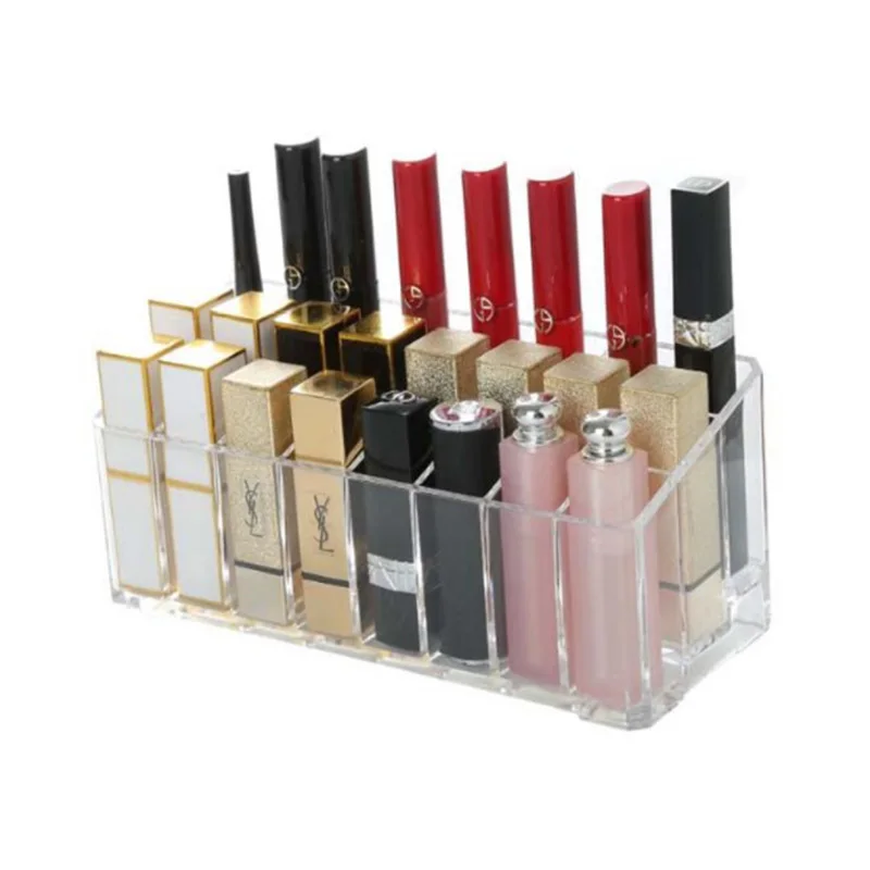 

24 slots lipstick Storage Box Acrylic Makeup Organizer Clear Lipgross Organizer Lipstick Holder Case 23*9.5*8.2cm