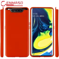 Чехол для samsung A80, чехол для samsung Galaxy A80 A90, мягкая Жидкая силиконовая задняя крышка, полный защитный чехол, ударопрочный чехол для телефона