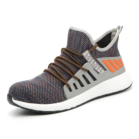 Safety Shoes Work Boots Steel Toe Cap Puncture Proof Work Sneakers Outdoor Breathable Mesh Safety Shoes Light Work Shoes