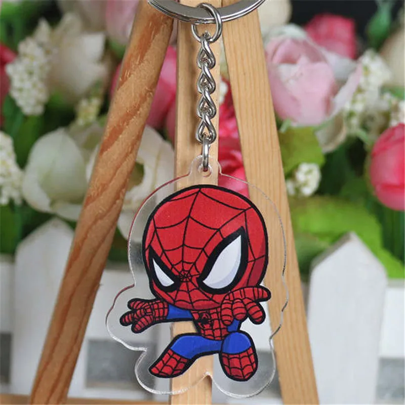 Spider-Man 1 LXJERY 15 видов стилей мультфильм брелок супер герой Marvel Мстители Акриловые брелок школьный декор кулон брелок - Цвет: Spider-Man 1