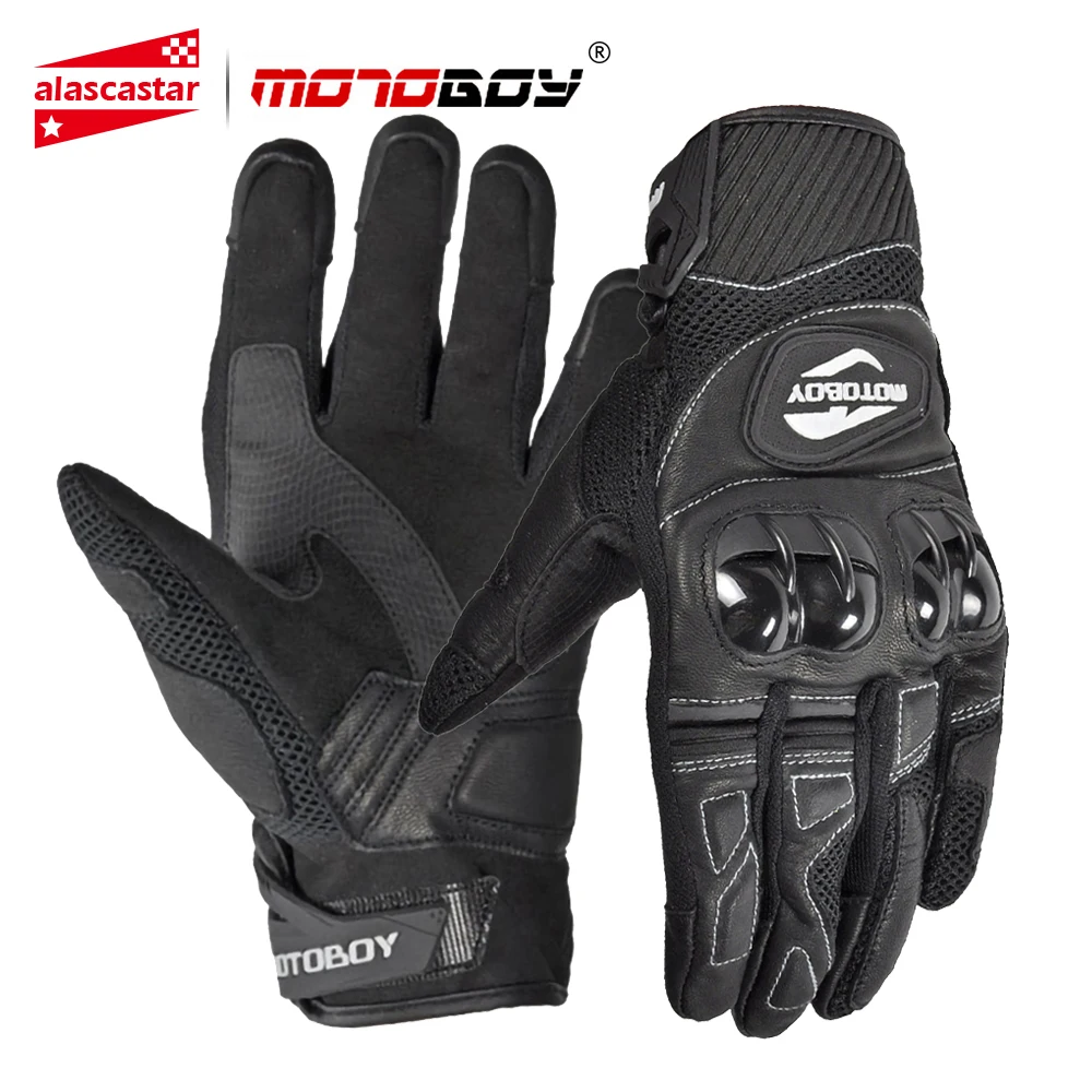 Мотоциклетные Перчатки для мотоциклистов, летние дышащие мотоциклетные перчатки Luvas Guantes, сенсорные мотоциклетные перчатки, кожаные перчатки для мотокросса