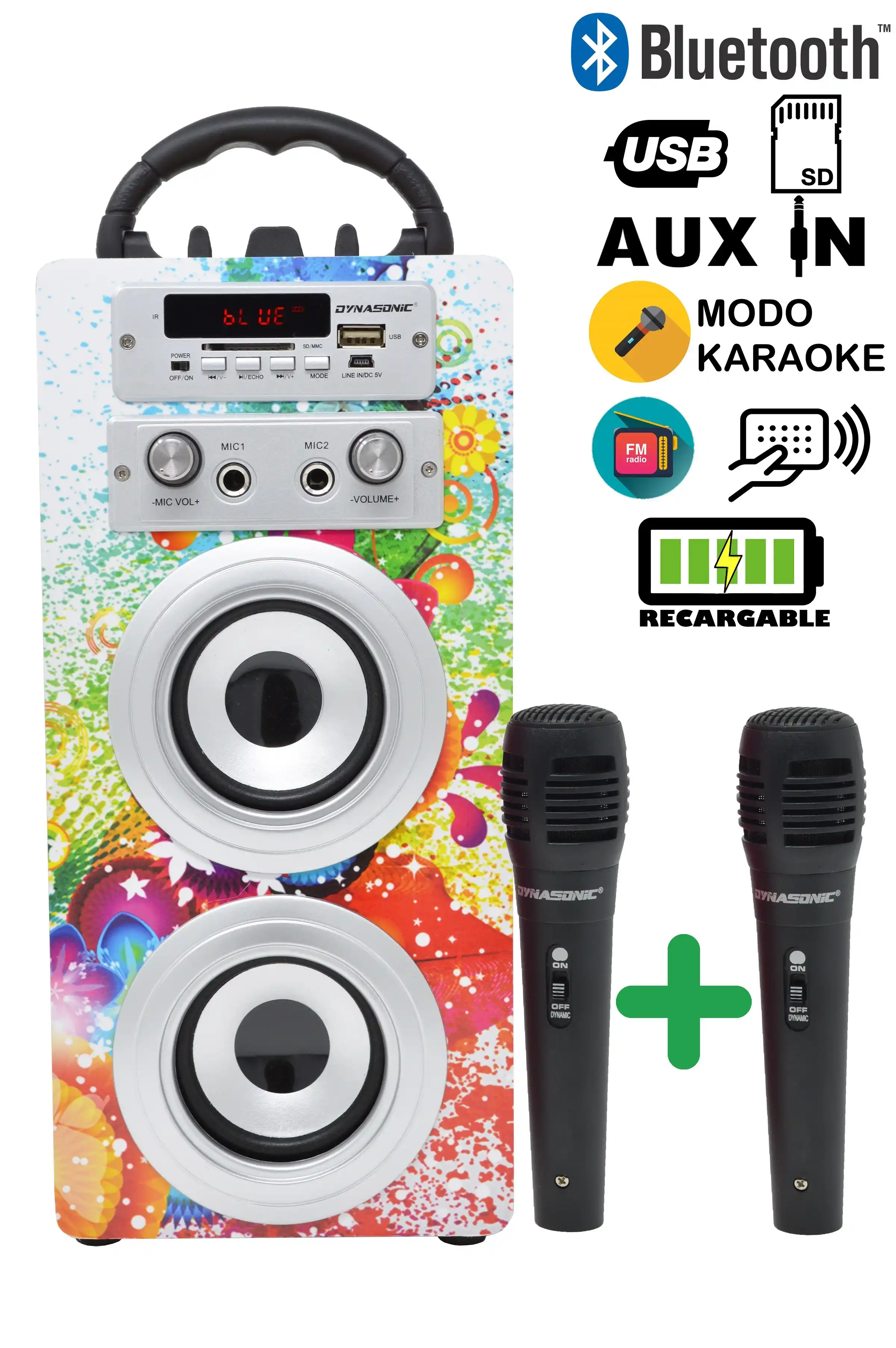 speaker with 2 microphones