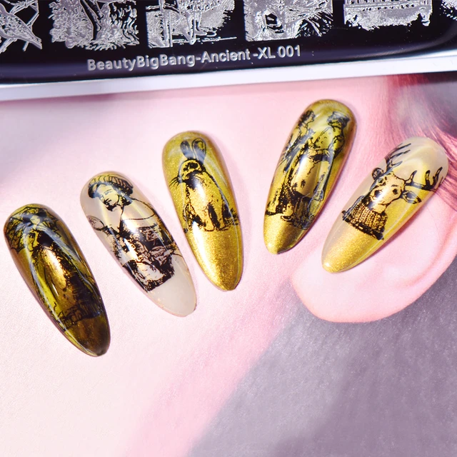 BEAUTYBIGBANG Butterfly Theme Rectangle Nail Stamping Plate Sunflower  Design Nail Art Tool BBBXL-022