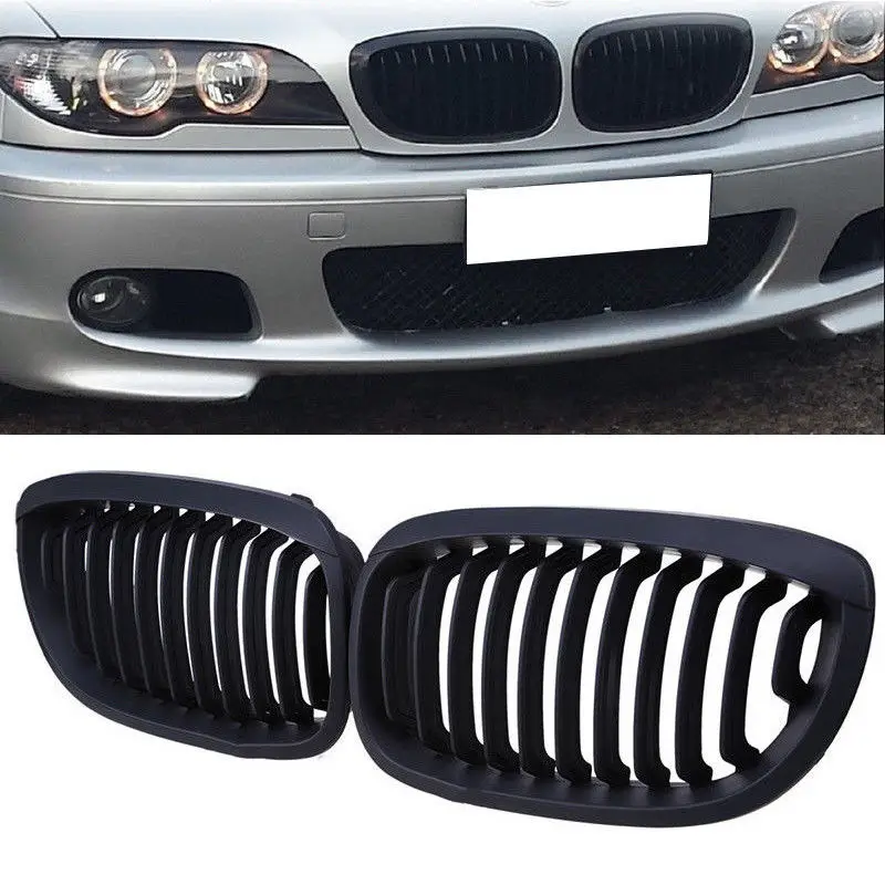 

Car Front Grilles Matte Black Sport Grille Grill For 3-Series E46 2DR Coupe 2002 2003 2004 2005 Replacement
