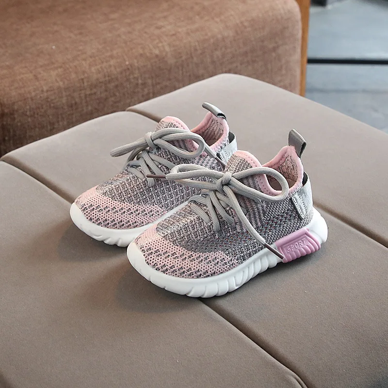 

2019 Spring And Autumn New Style Children Anti-slip Punched Sheet Surface Girls Running Shoes BOY'S Soft-Sole Athletic Shoes Fly