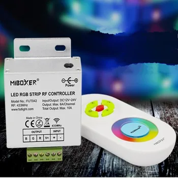 

50PCS Mi boxer FUT042 DC12V 24V 433MHz RGB LED Strip controller with RF remote max 10A for 5050 3528 2835 RGB led strip light