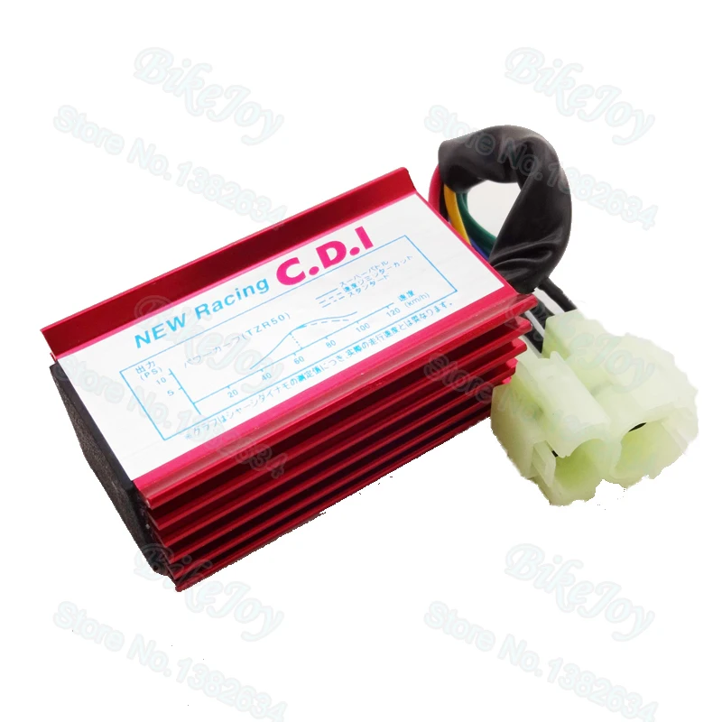 Гоночный AC CDI Коробка зажигания Круглый 6 Pin Красный для GY6 50cc 125cc 150cc Мопед Скутер ATV Quad багги картинг мотоцикл