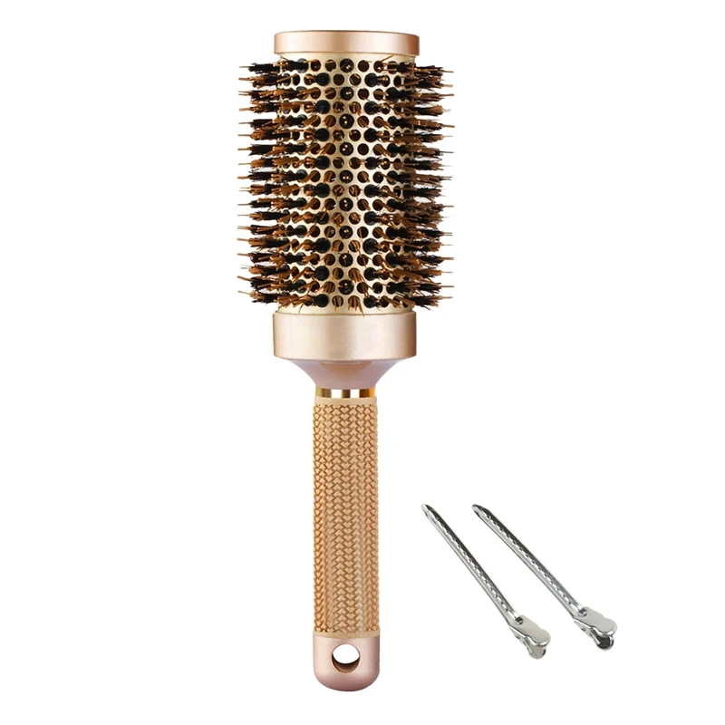 Баррель щетка для волос есть Blowout Nano Thermic ceramic& Ionic круглый баррель с кабаном щетины, для сушки, завивки и выпрямления