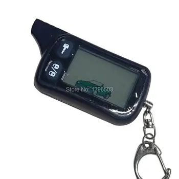 

10 PCS/lot TZ9010 LCD Remote Control Keychain,TZ-9010 Key Chain Fob for 10PCS Vehicle Security 2-Way Car Alarm Tomahawk TZ 9010