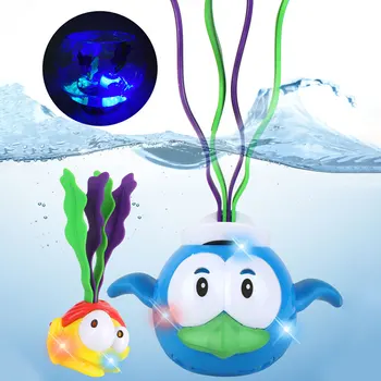 

Kids Baby Bath Shower Toy Floating Seaweed Diving Fish Luminous Bathing Toys Glowing Shower Toy Gift for Baby Chidren New