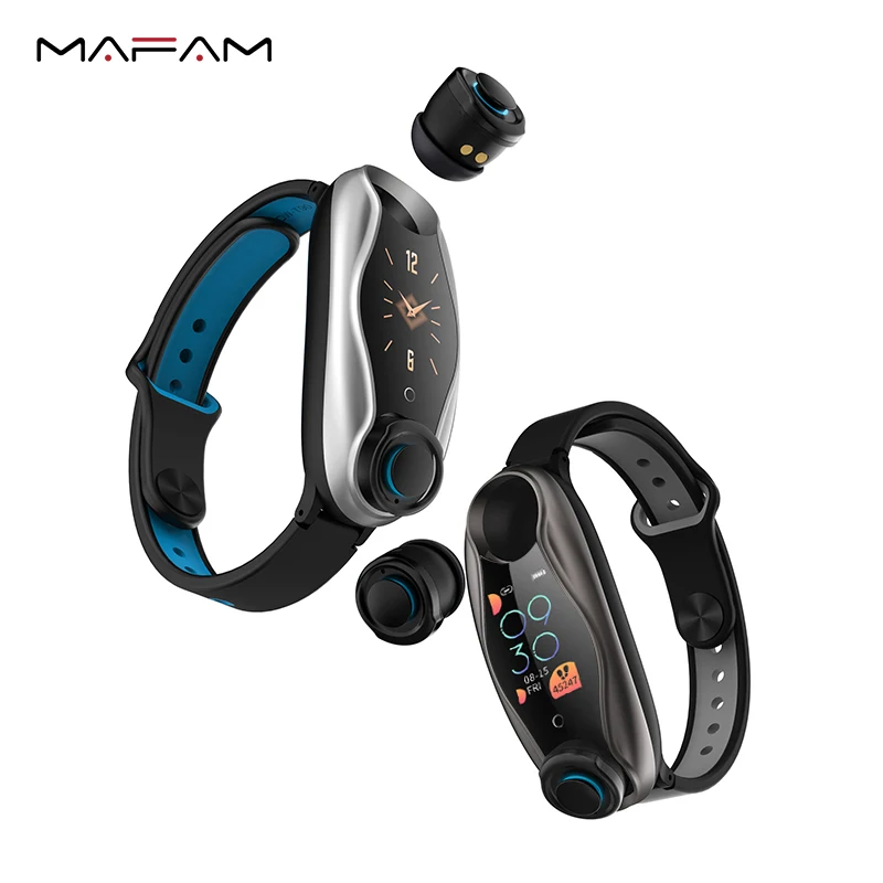 MAFAM T90 умные часы с наушниками bluetooth наушники-браслет умные часы для мужчин кровяное давление Смарт-наручные часы с bluetooth