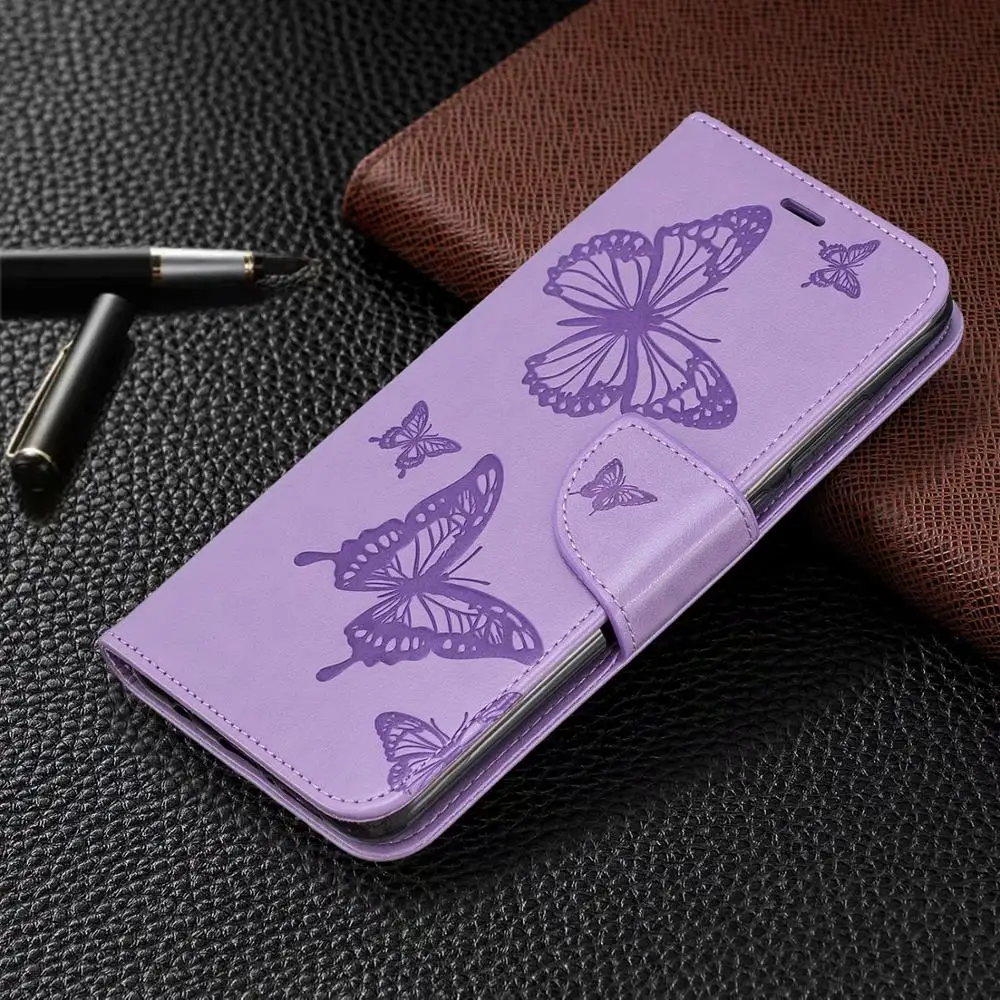 purple Чехол-книжка с откидной кожаный чехол для samsung s9 s10 s10e Примечание 10 A10S A20S A30S A50S A50 A10E A20E A10 A20 A30 A40 A50 a70 j6 чехол-портмоне - Цвет: purple