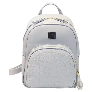 

High Quality PU Backpack Fashion Creative Solid Color Casual Backpack Student Backpack Anti-Theft Travel Backpack