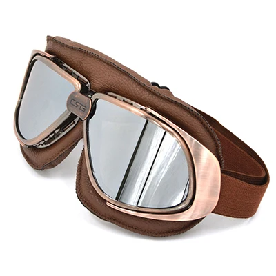 Silver Lens JAER мотоцикл мотокросса Винтаж Gafas пилот реактивного самолета ATV Cruiser внедорожные очки шлем очки - Цвет: Silver Lens