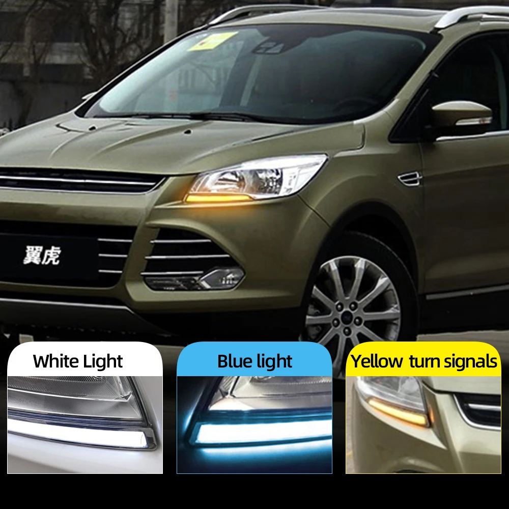 1 пара для Ford Kuga Escape 2014 2015 2016 2017 дневной ходовой светильник DRL светодиодный