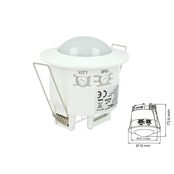 

V-TAC CL1940 infrared motion sensor and Twilight downlight assembly white color 360 degree IP20 SKU-5090
