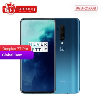 Перейти на Алиэкспресс и купить Скидка 1200 руб Промокод: newyear1200 Смартфон OnePlus 7T Pro с глобальной прошивкой, 8 ГБ, 256 ГБ, Snapdragon 855 Plus, 6,67 ''жидкий AMOLED экран 90 Гц, камера 48 МП, 4085mA UFS 3,0