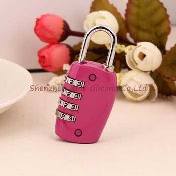 

500pcs/lot New 4 Dial Digits Password Padlock Luggage Lock For Travel Safety and Security Lock Safe