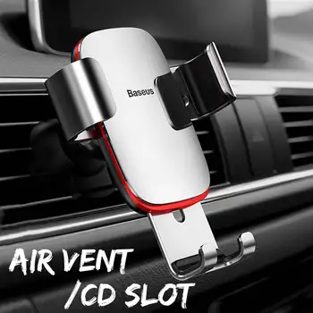 

Metal Gravity Car Phone Holder Clip CD Slot Phone Mount Auto Lock Car Air Vent Phone Holder Stand for iPhone XR for Samsung S10e