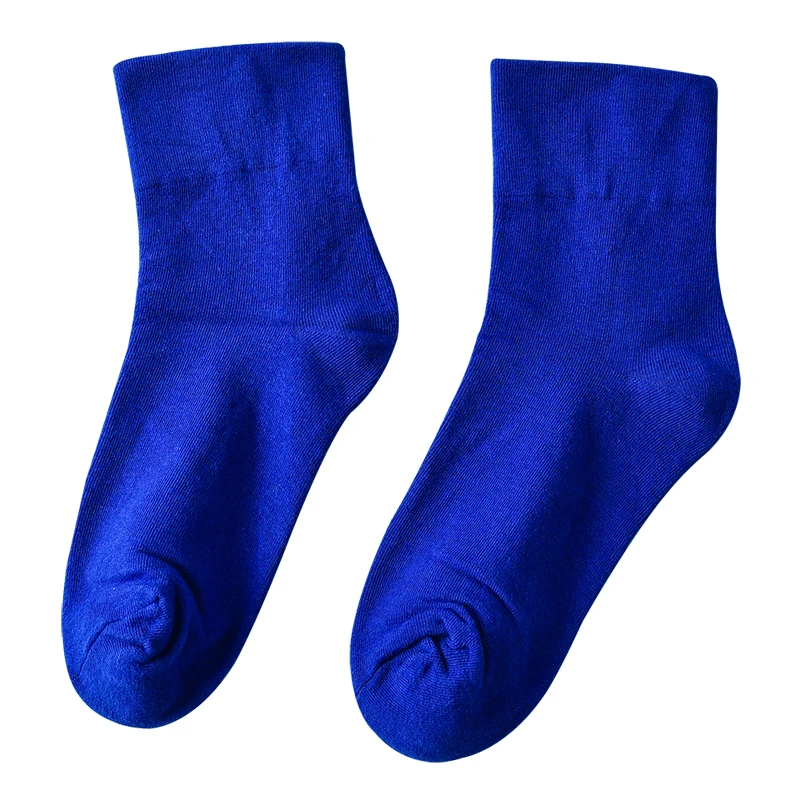 3 pairs blue 3 пар/лот, новинка, модные женские хлопковые носки ярких цветов, высокое качество, удобные дышащие яркие цветные хлопковые носки для женщин - Цвет: 3 pairs blue