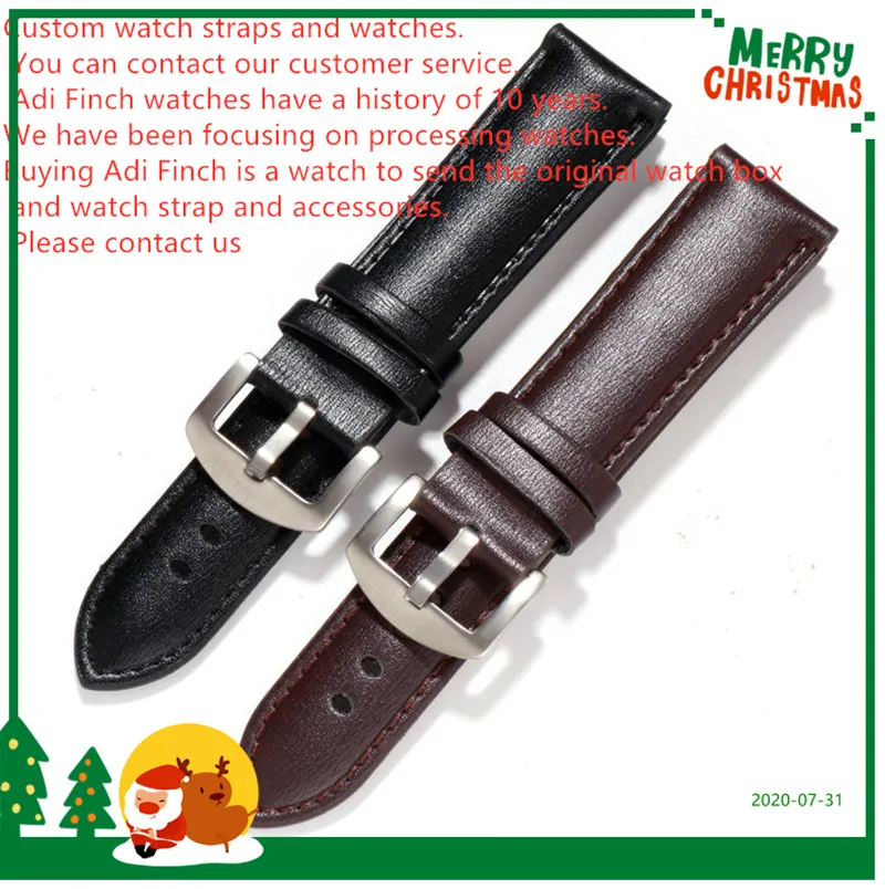 

New style universal fashion men's and women's straps of various brands Pu imported leather watch straps fashion matching women's