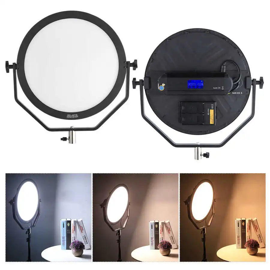 US $309.00 FalconEyes SO48TDXPhotography Soft Light 30005600K Dual Color Temperature 48W Power Stepless Dimming Touching LCD Display