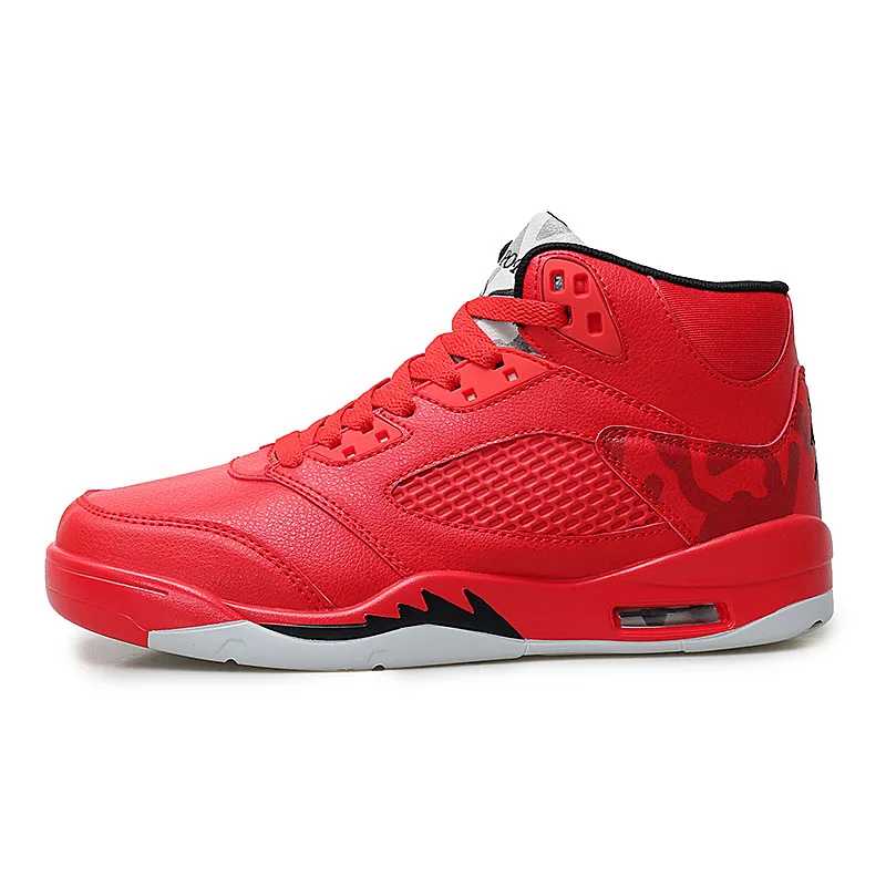 TRYJADE High-top Jordan Basketball Shoes Men Outdoor Sneakers Men Wear Resistant Cushioning Shoes Breathable Sport Shoes Unisex - Цвет: Красный