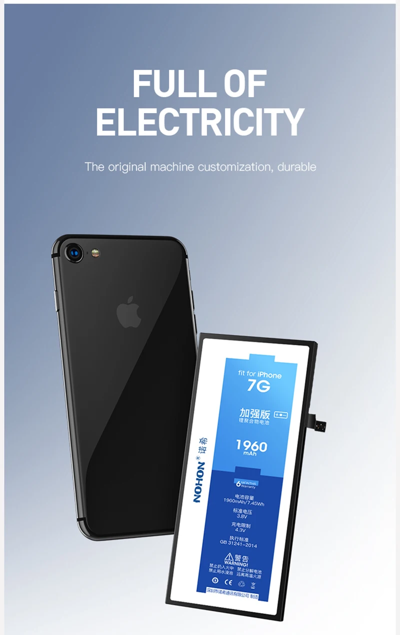 NOHON Оригинальное Батарея для Apple iPhone 4, 5, 6, 7, 8, iPhne iPhone4 iPhone5 iPhone6 iPhone7 iPhone8 мобильного телефона Bateria инструменты