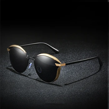 

Fashion new metal style polarized sunglasses cat eye personality retro sunglasses trend men and women polarized glasses